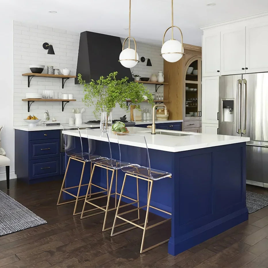 Copper Glass Ball Pendant Lights Kitchen Island