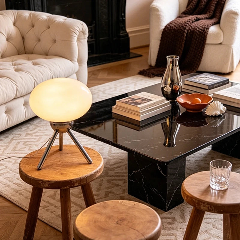Cream Bauhaus Table Lamps
