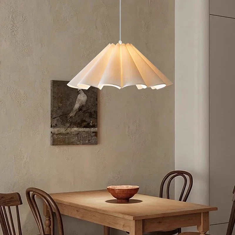 Cream Hanging Ceiling Lamp Dining Room Table