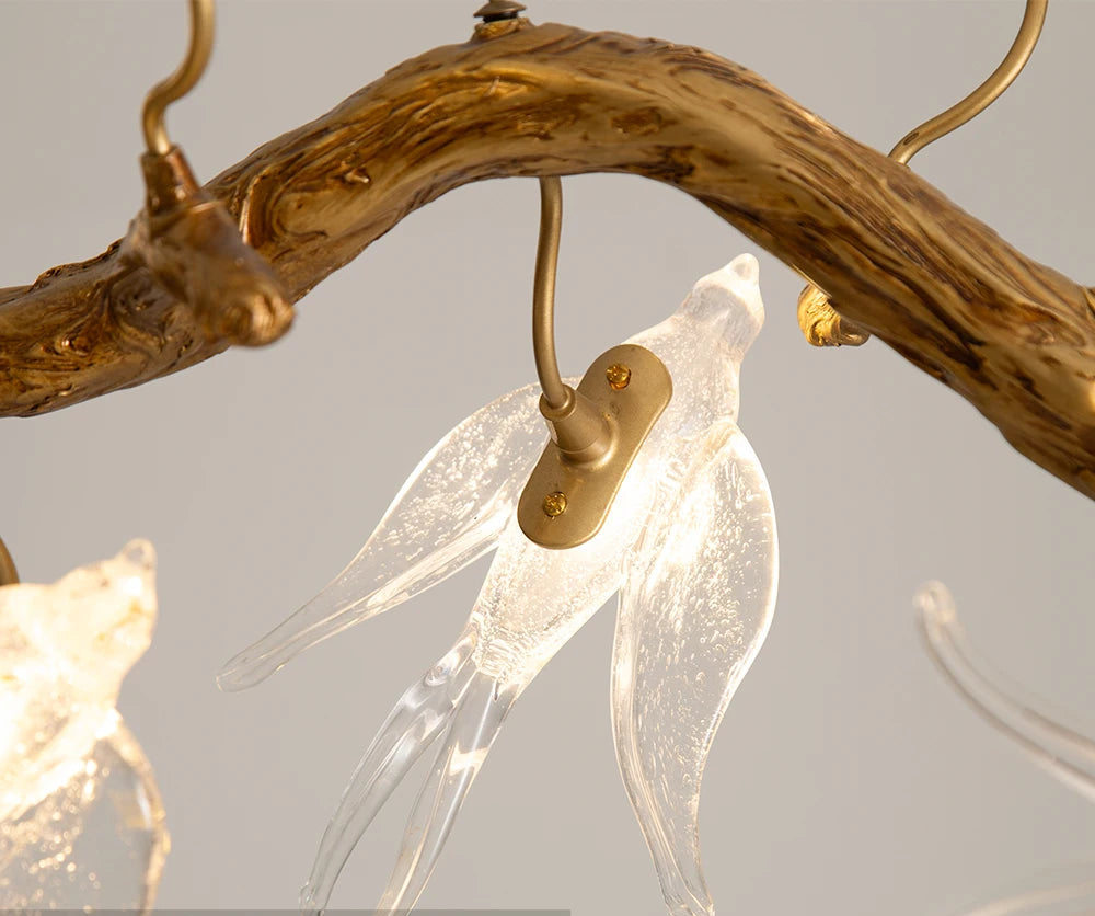 Crystal Bird Ceiling Light Chandelier