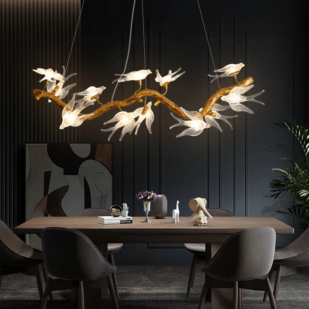 Crystal Bird Ceiling Lights Chandelier