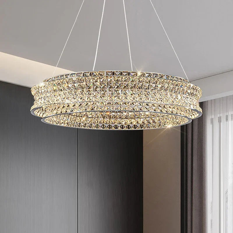 Luxury Crystal Ceiling Light Chandelier Round