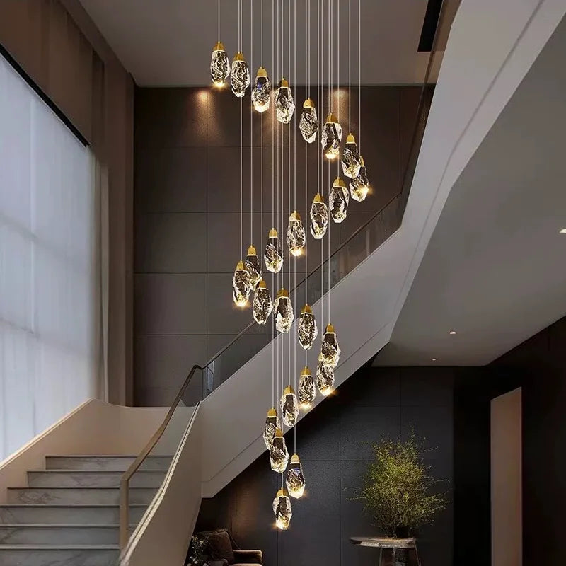 Crystal Staircase Chandeliers