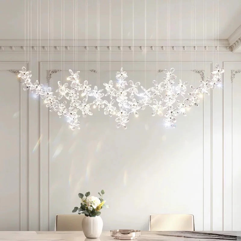 Crystal Flower Living Room Chandelier