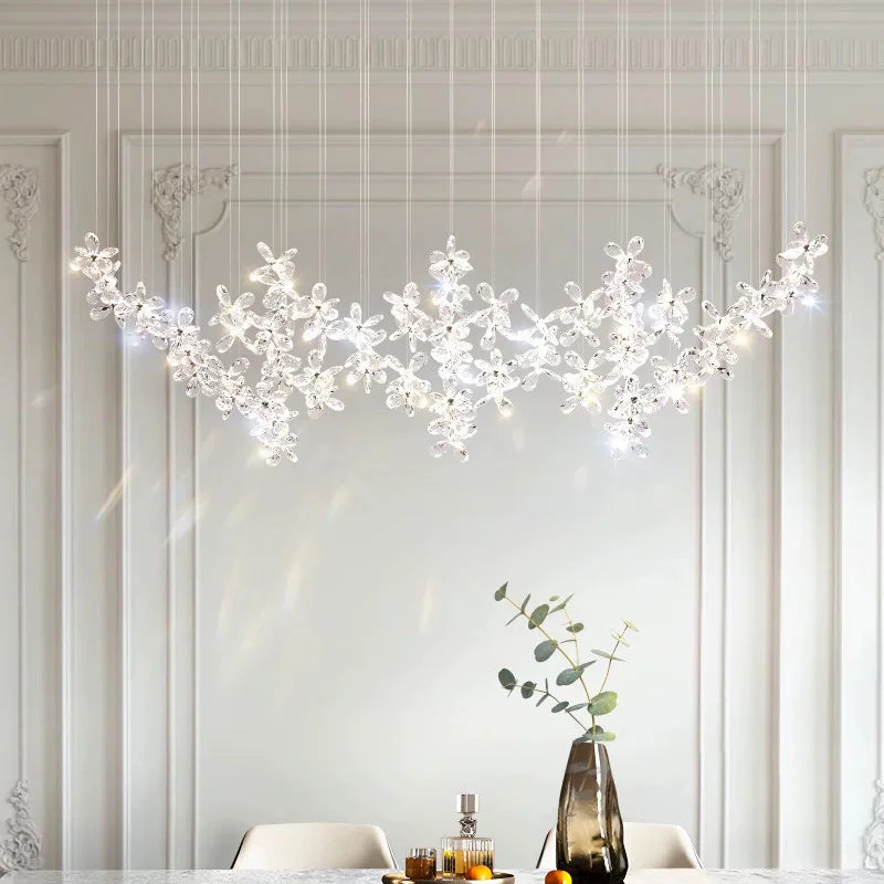 Crystal Flowers Chandelier