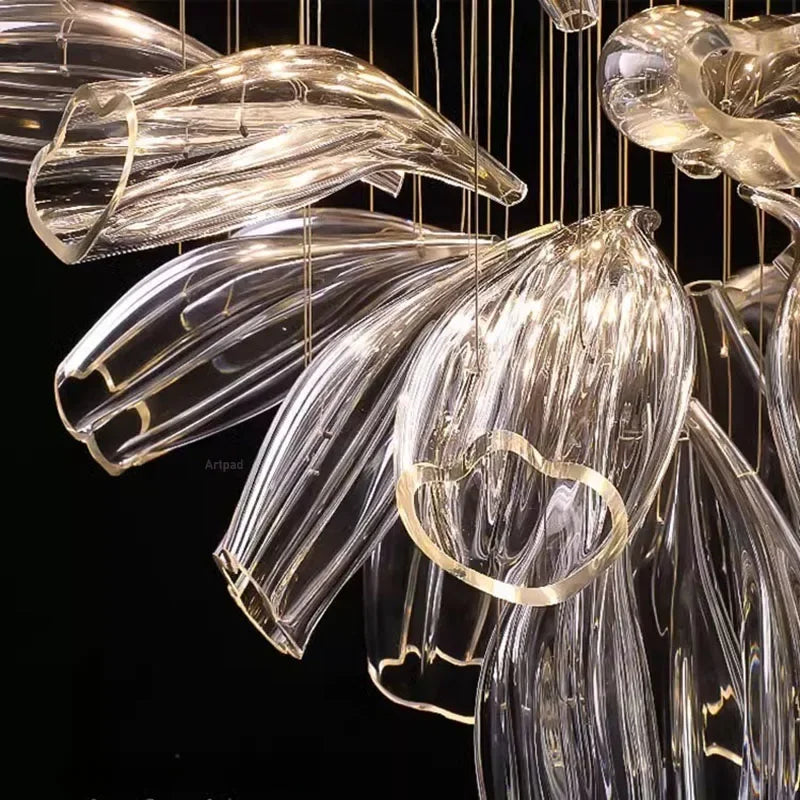 Crystal Glass Ceiling Light Chandelier Dining Room Living Room