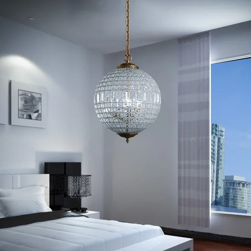 Crystal Globe Hanging Ceiling Light