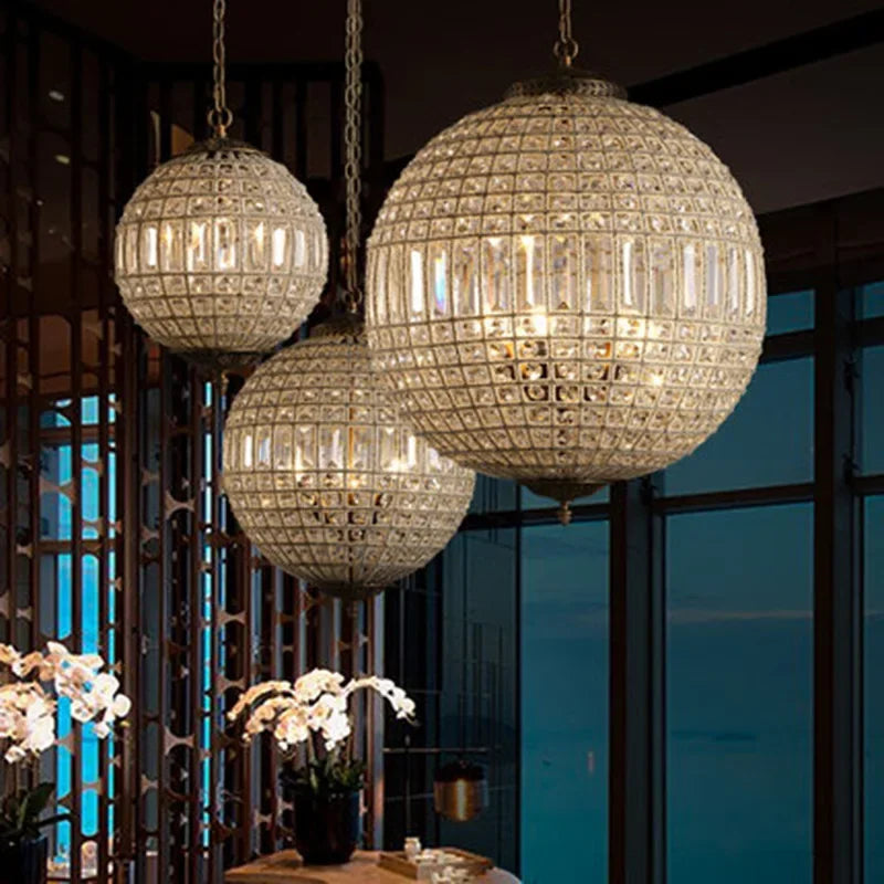 Crystal Globe Pendant Ceiling Light