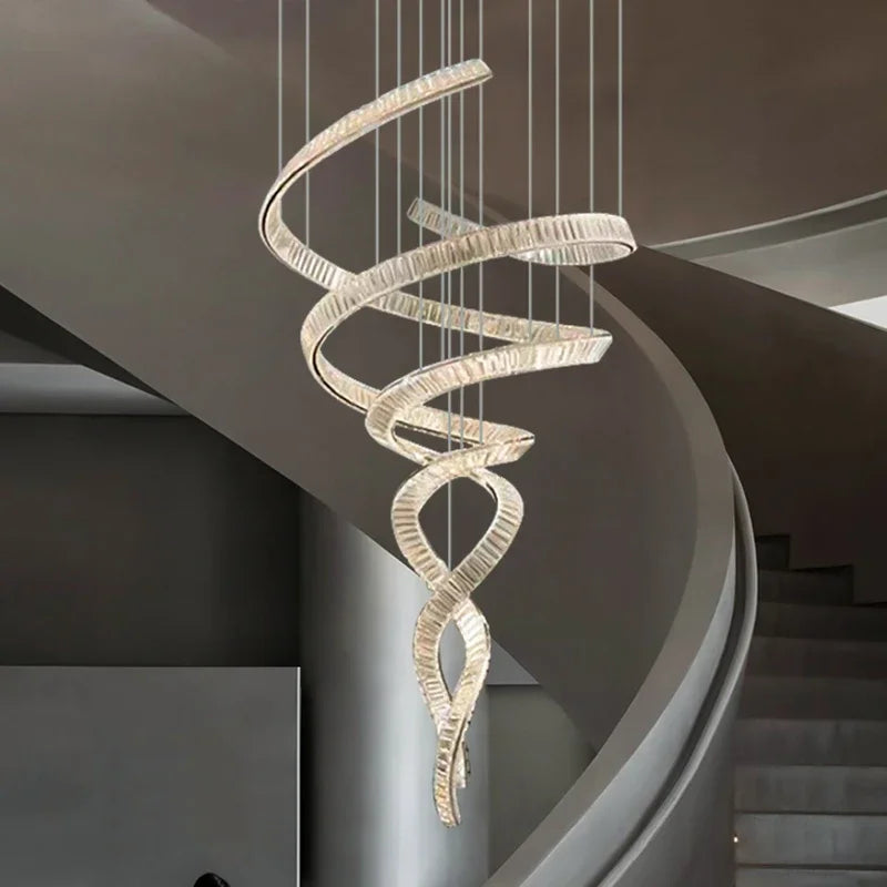 Crystal Hanging Ceiling Staircase Chandelier