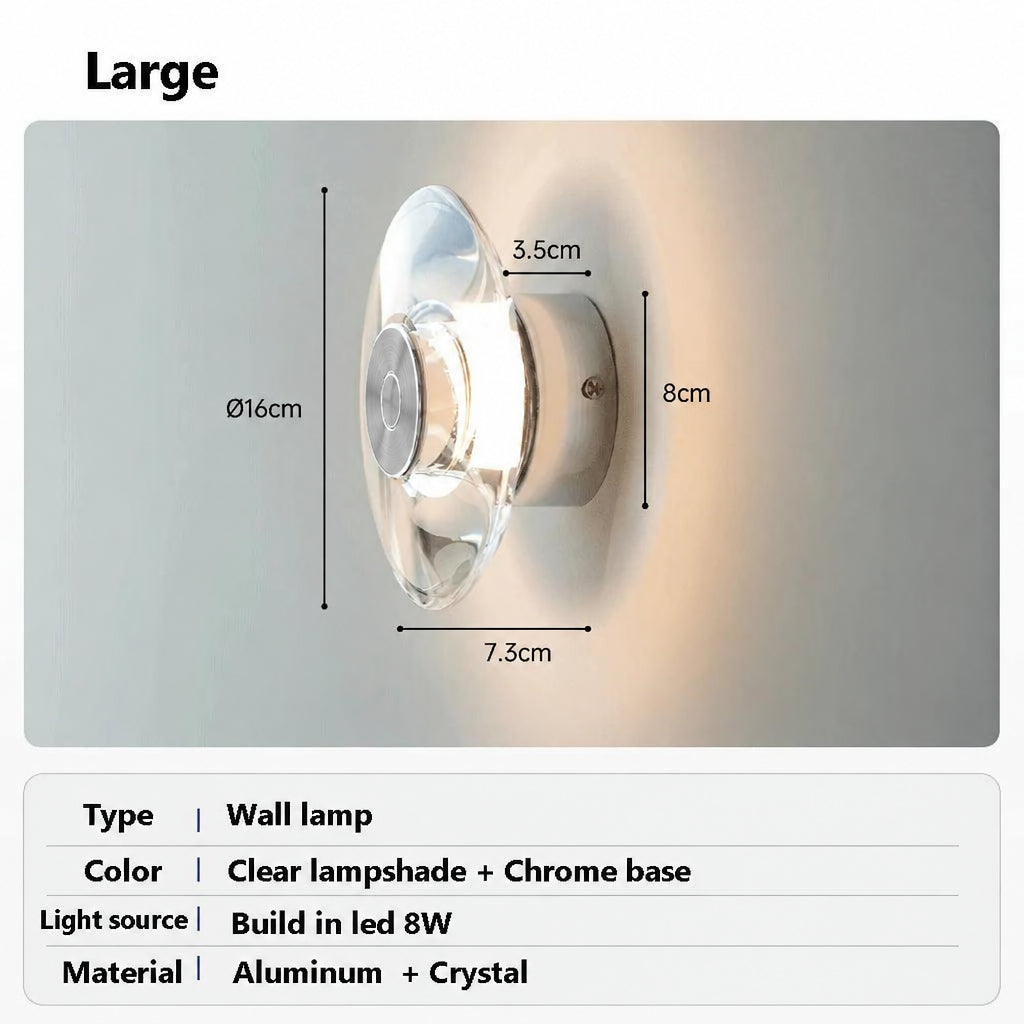 Crystal Modern Round Wall Lights