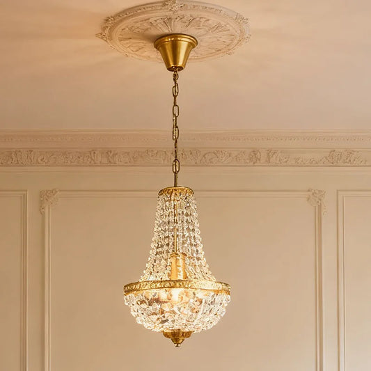 Crystal Pendant Chandelier with Adjustable Chain