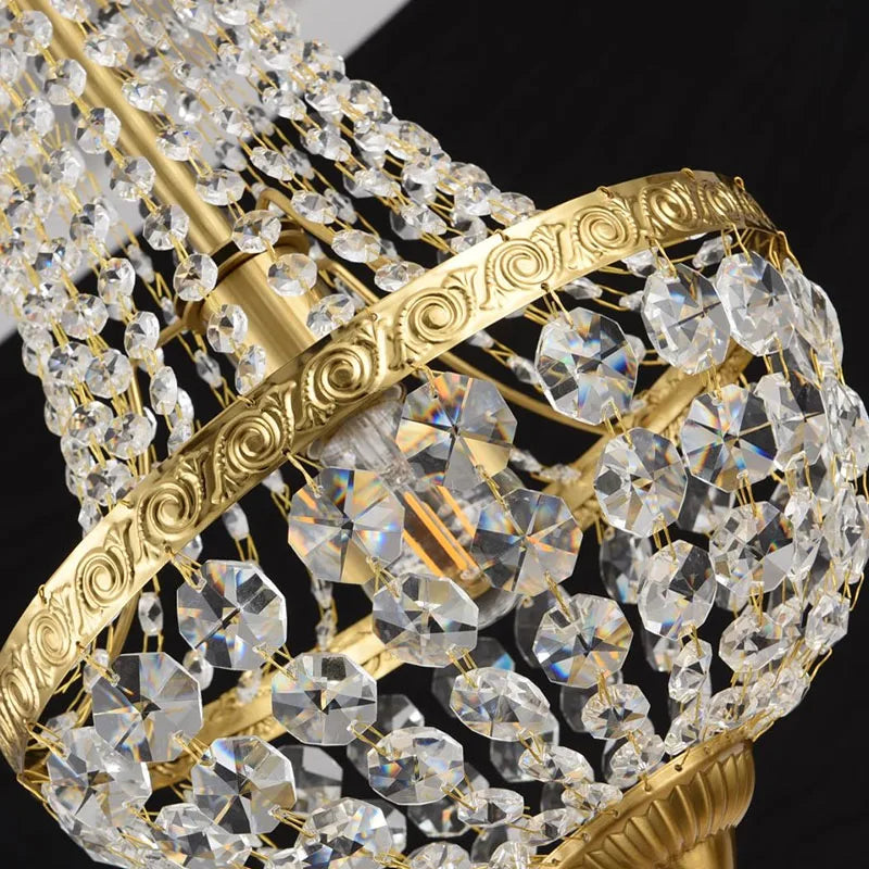 Crystal Pendant Light Chandelier with Adjustable Chain