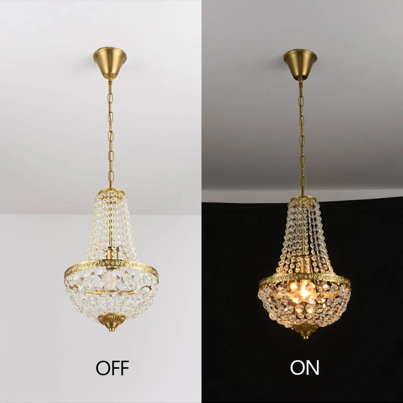 Crystal Pendant Chandelier with Adjustable Chains