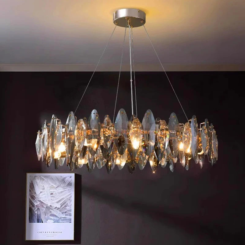 Crystal Round Living Room Chandelier