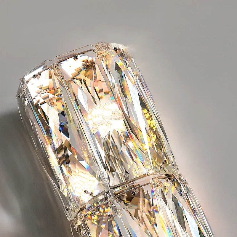 Crystal Wall Light With Chrome Or Gold Finish