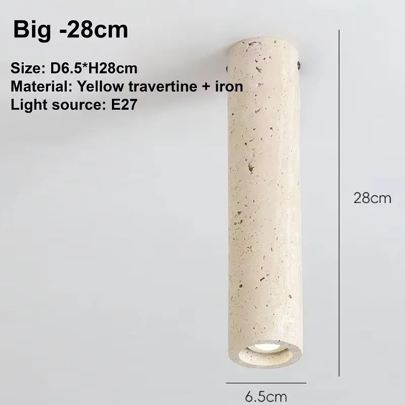 Cylindrical Stone Ceiling Lights