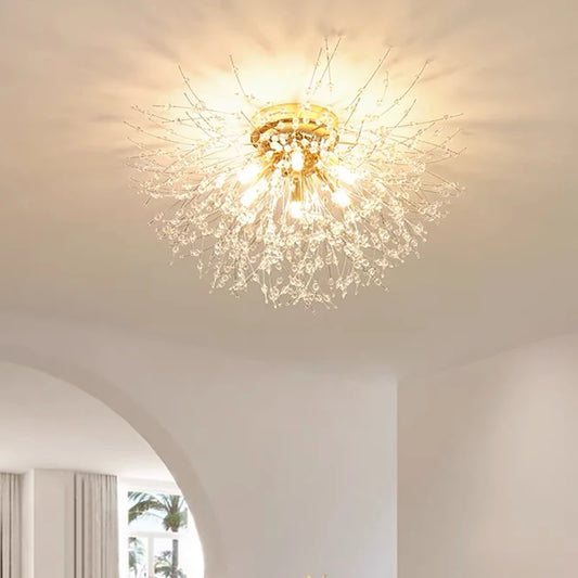Dandelion Ceiling Light With Crystal