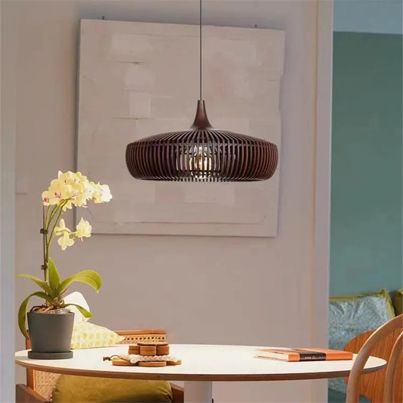 Dark Wooden Hanging Pendant Ceiling Lights