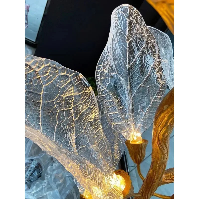Modern Leaf Ceiling Chandelier with LED Luxury Design