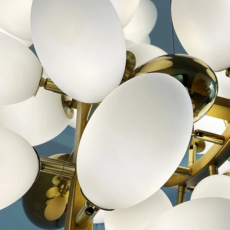 Postmodern Luxury White Glass Chandeliers