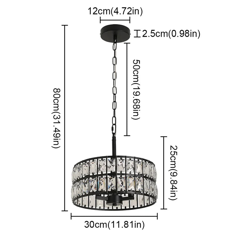 Modern K9 Crystal Pendant Chandelier