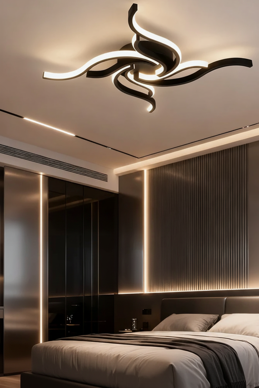 Dimmable LED Ceiling Lights With Remote Control For Bedroom