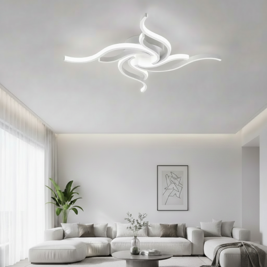 White Dimmable LED Ceiling Lights With Remote Control