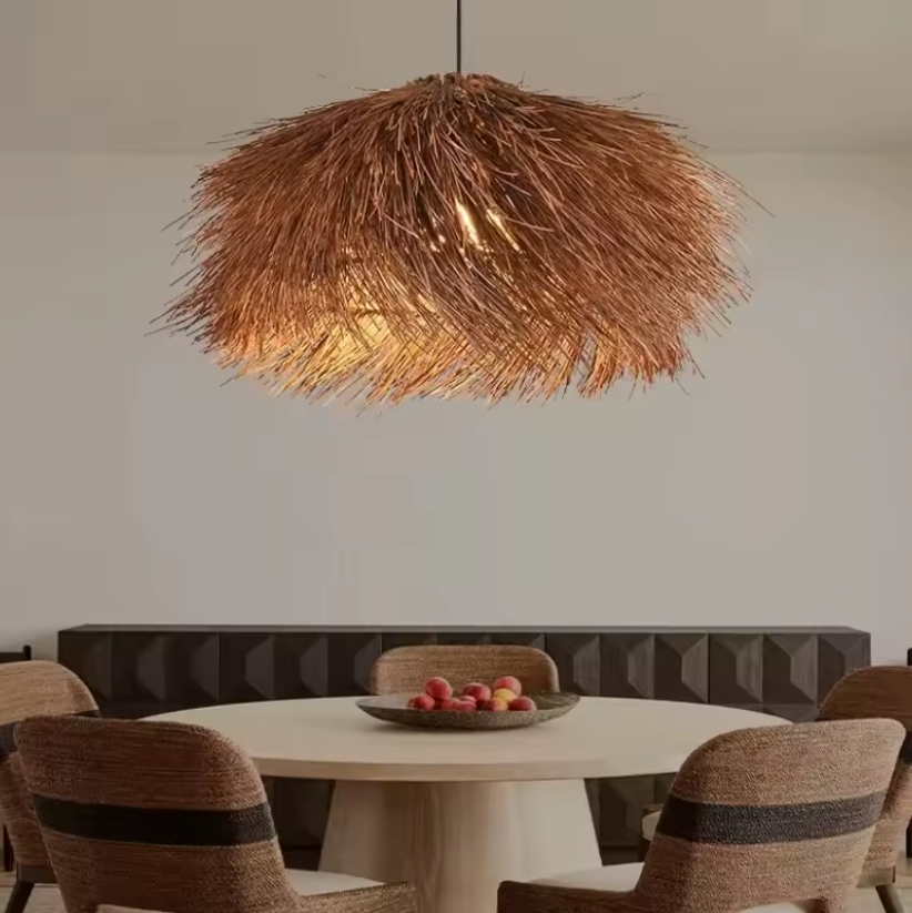 Dining Table Rattan Hanging Ceiling Lights