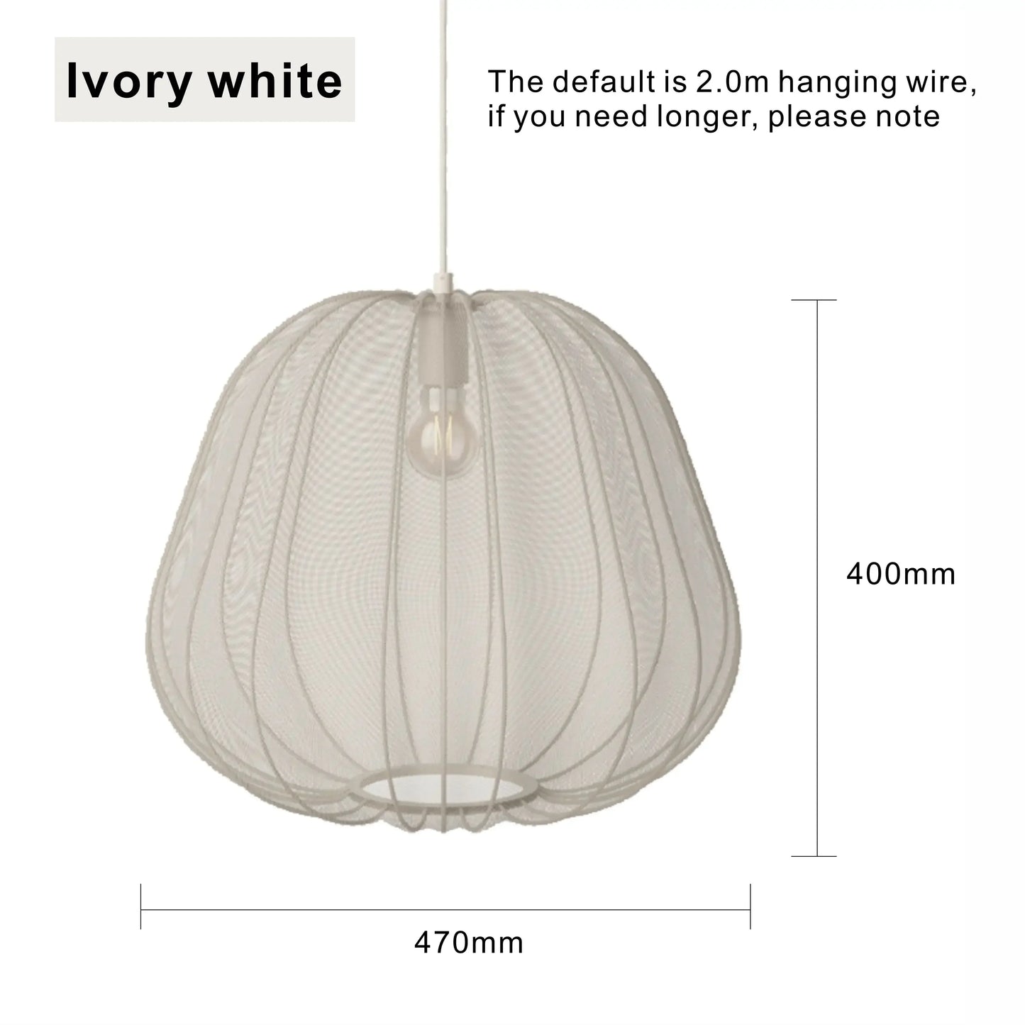 Fabric Mesh Hanging Ceiling Lamp B