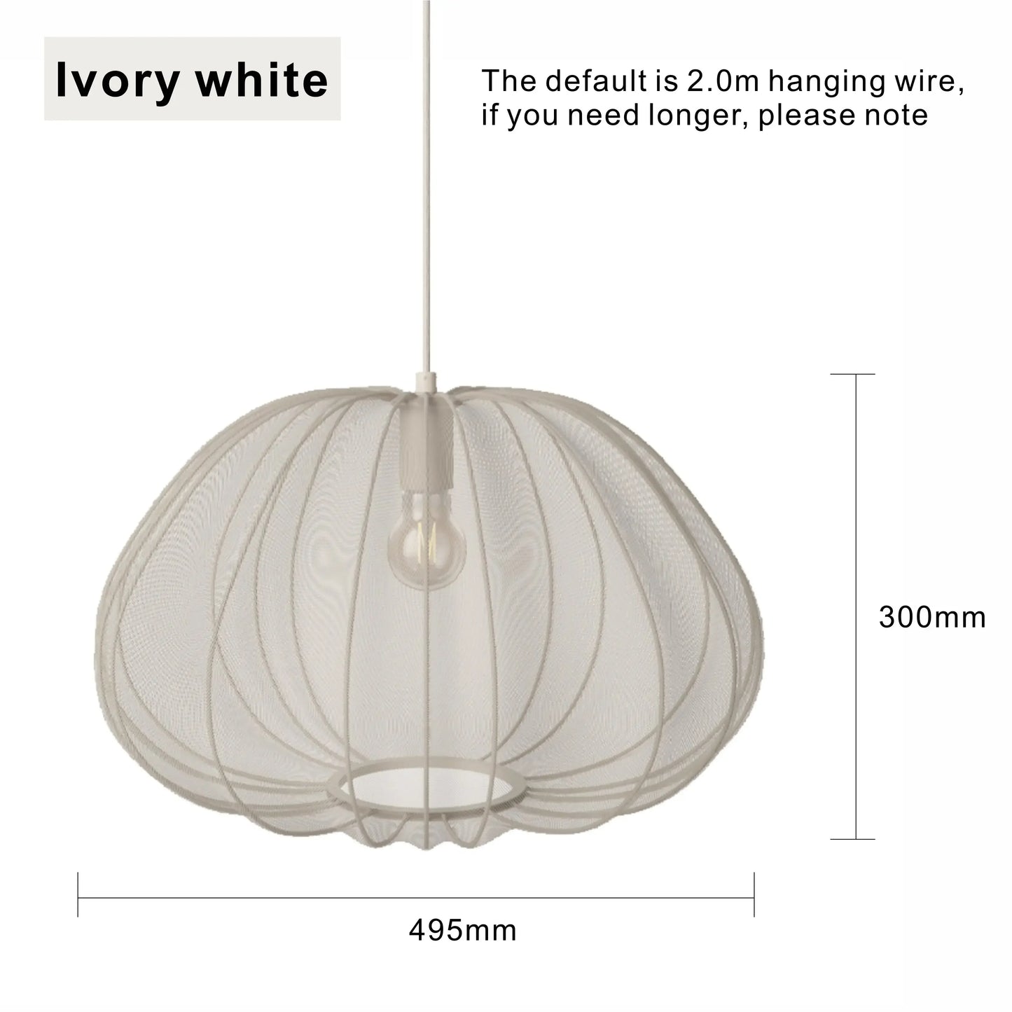 Fabric Mesh Hanging Ceiling Lamp C