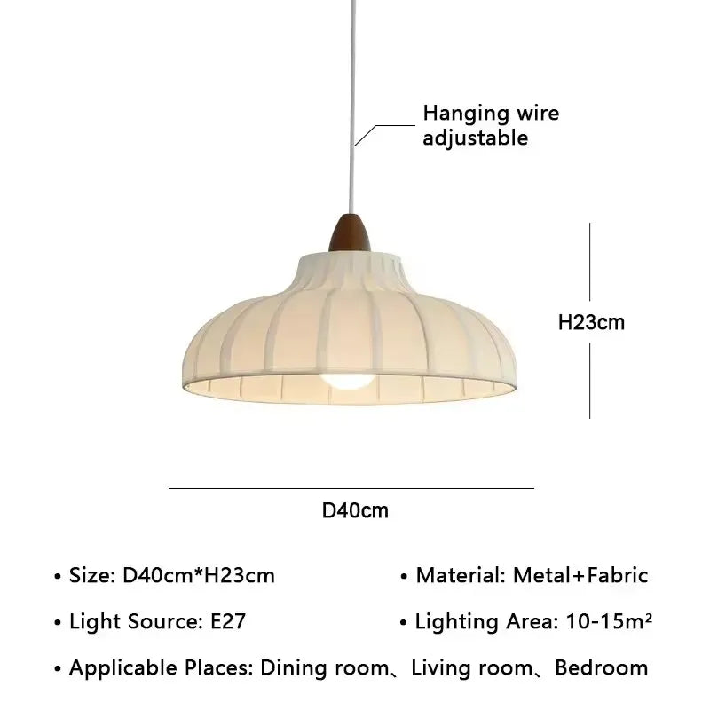 Modern Fabric Pendant Lights Nordic Ceiling Lamp Minimalist Home Decor