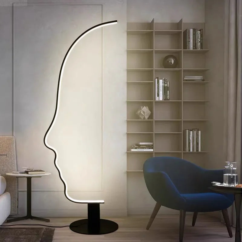 Face Silhouette Floor Lamp