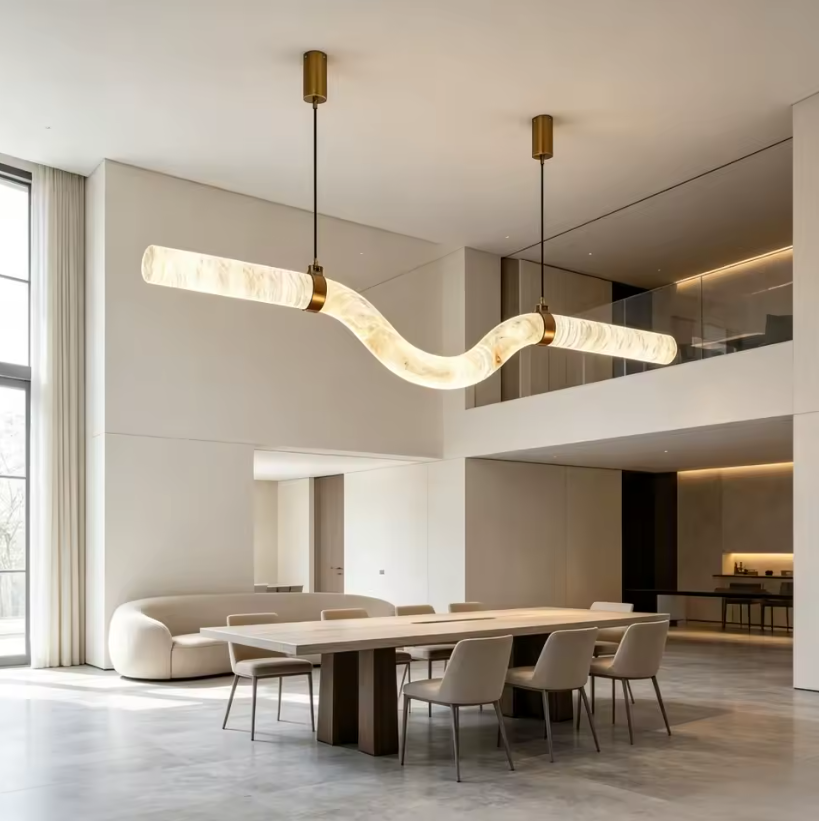 Faux Marble Pendant Light Fixture