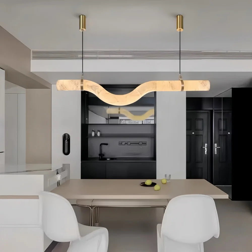 Faux Marble Pendant Lights For Kitchen
