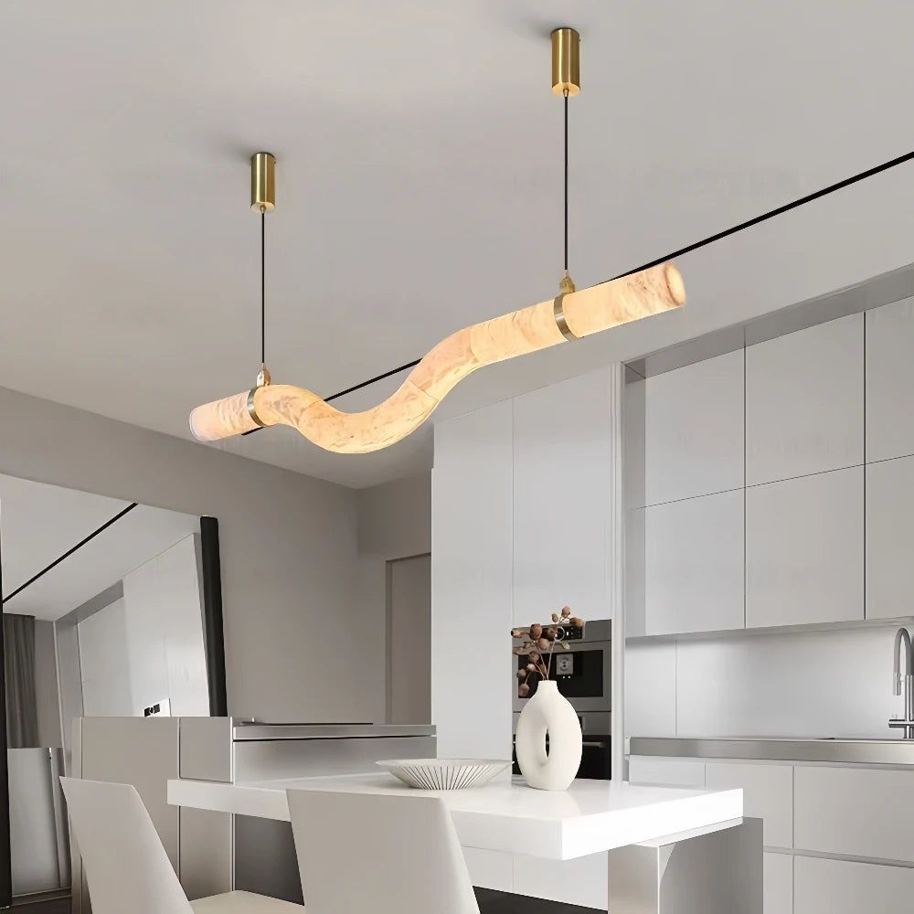 Faux Marble Pendant Lights For Kitchen Dining Room