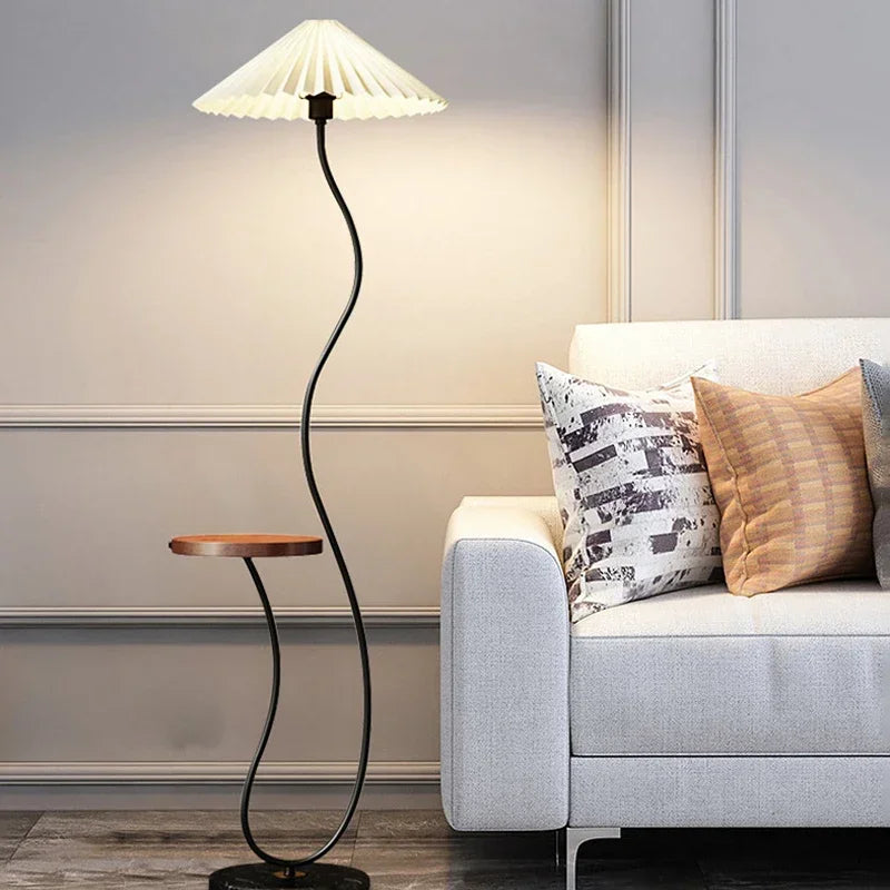 Floor Lamp With Side Table