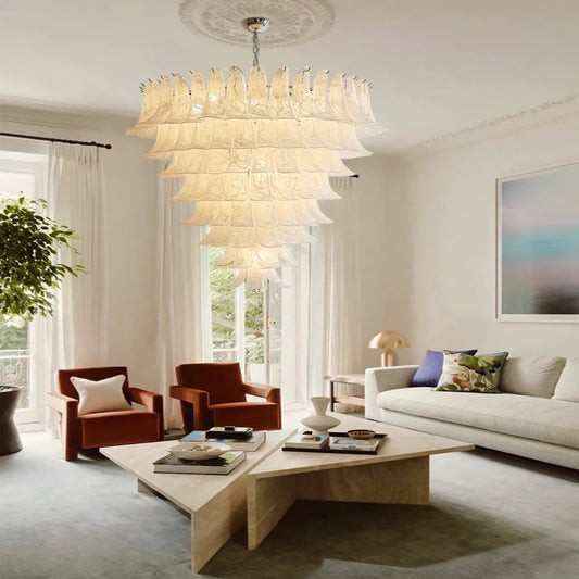 French Glass Art Chandelier