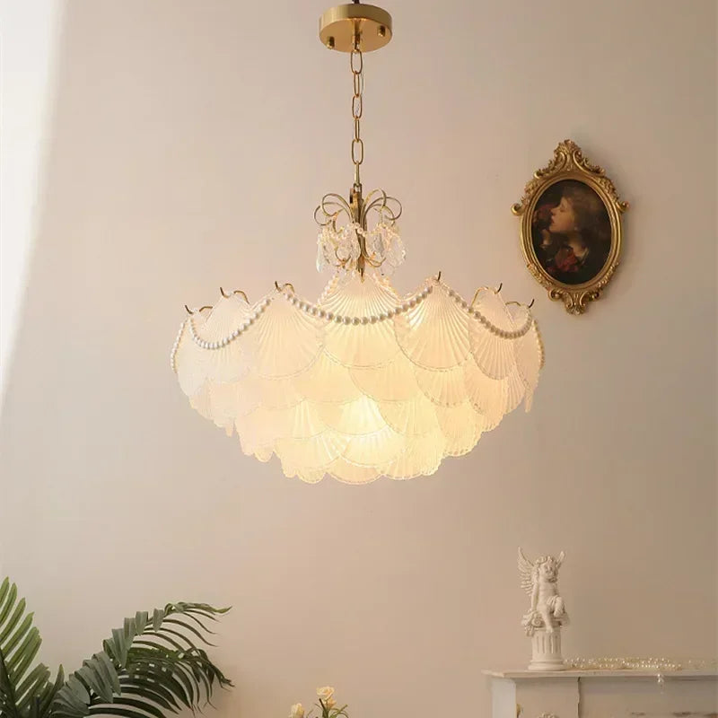 French Glass Pendant Chandeliers