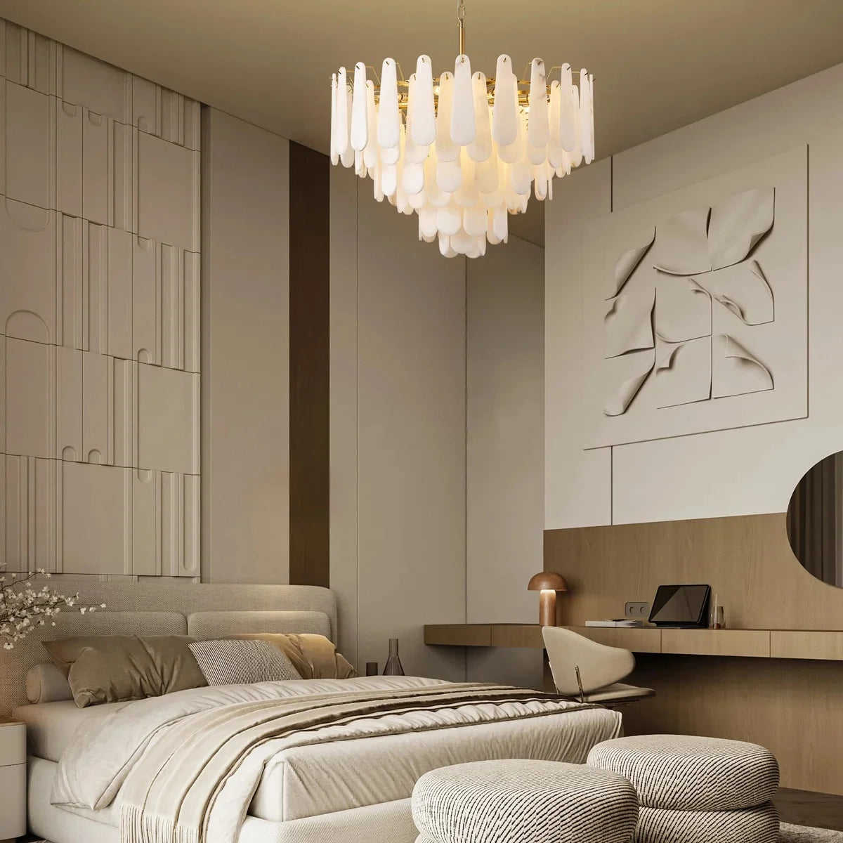 French Marble Chandelier For Bedroom