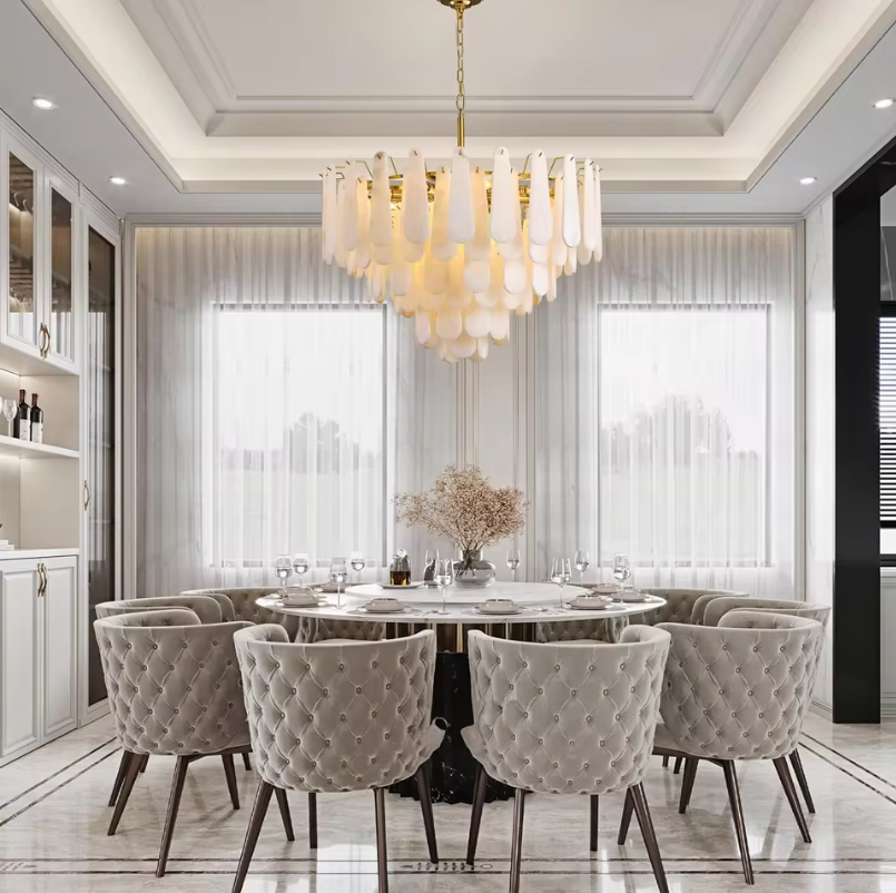 French Marble Chandelier For Dining Room