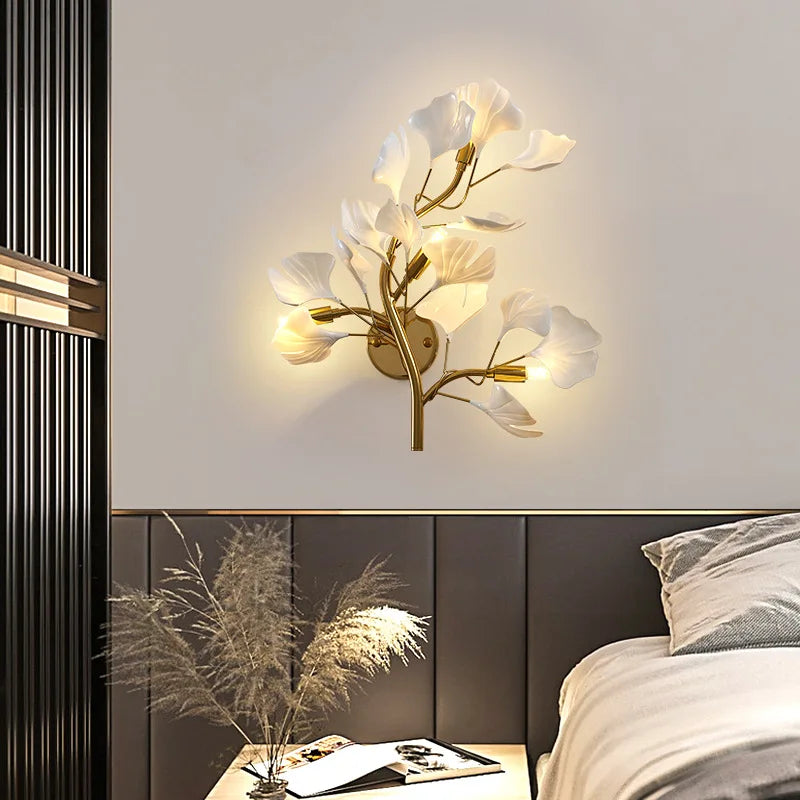 Ginkgo Leaf Wall Lights Bedroom