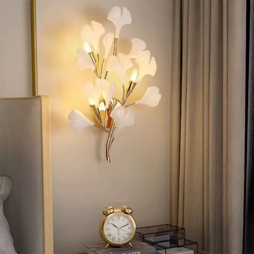 Ginkgo Leaf Wall Lights Bedside
