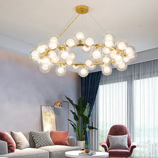 Glass Ball Chandelier
