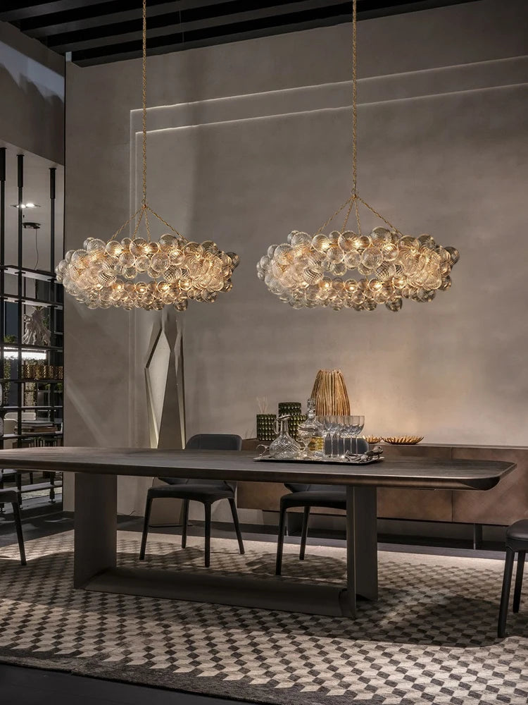 Glass Bubble Ceiling Chandelier Dining Room