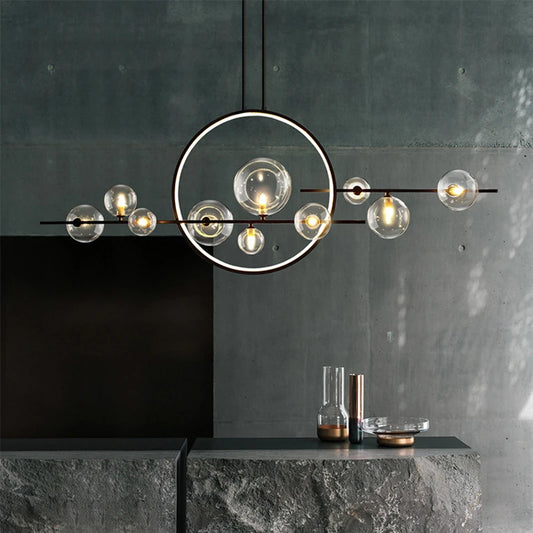 Glass Bubble Chandelier Dining Room