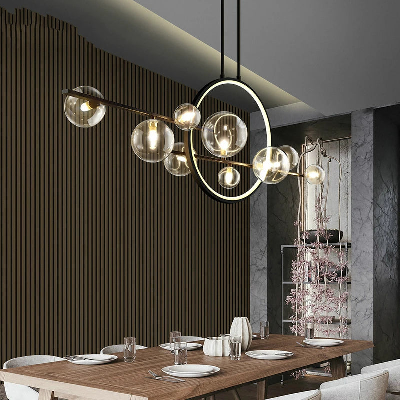 Glass Bubble Chandelier Dining Rooms