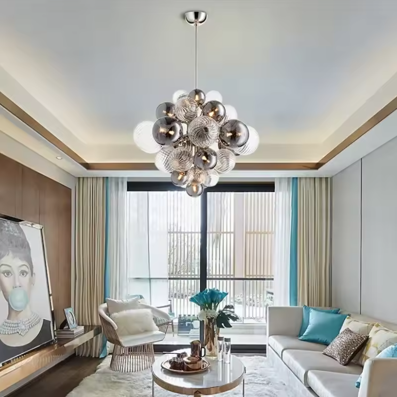 Glass Bubble Chandelier Living Room