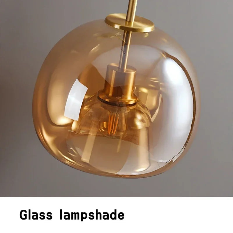 Glass Ceiling Light amber