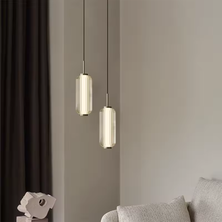 Glass Column Hanging Lights