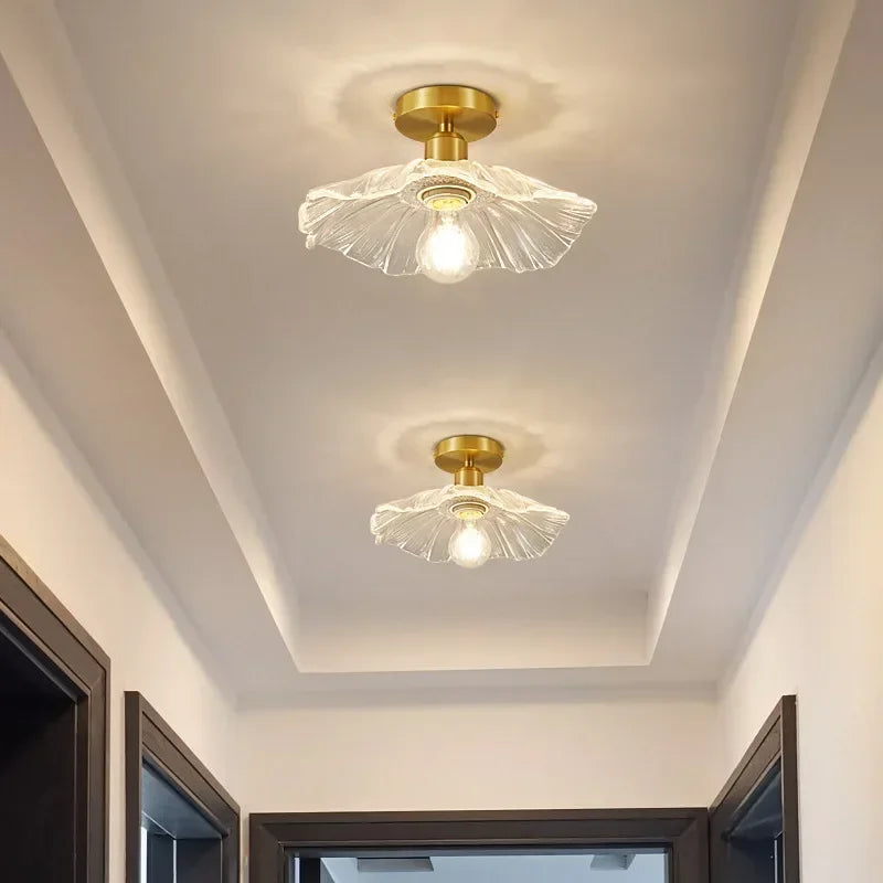 Glass Flower Ceiling Light